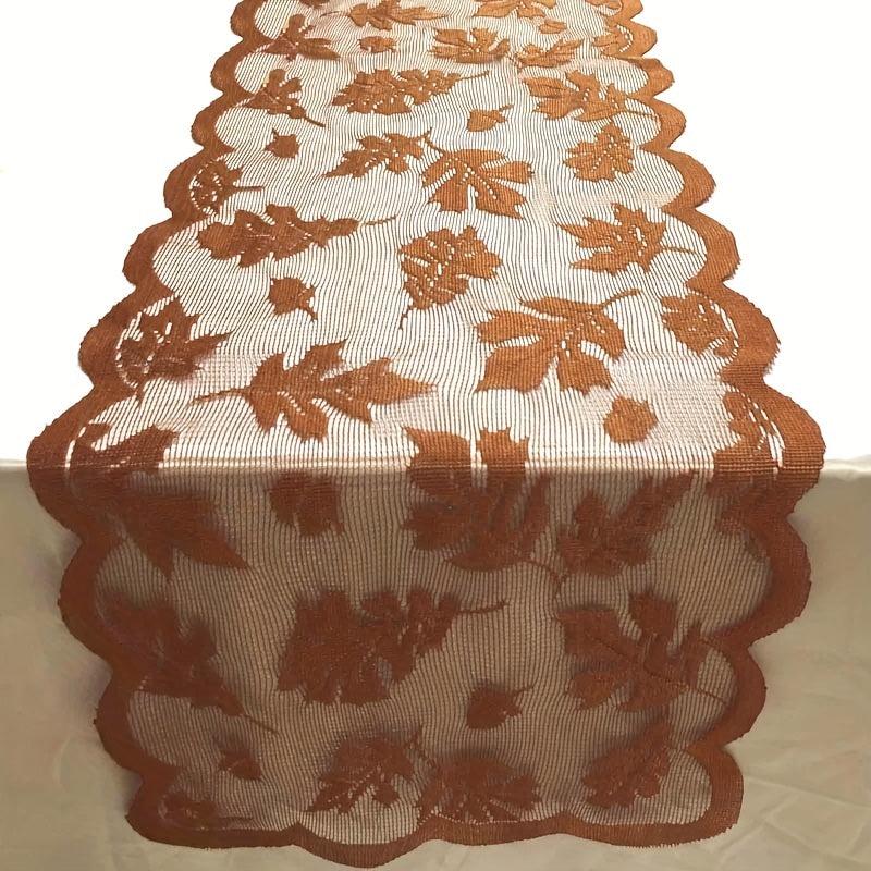 Maple Leaf Lace Table Runner Golden Fall Dinner Parties Restaurant Party Decorat
