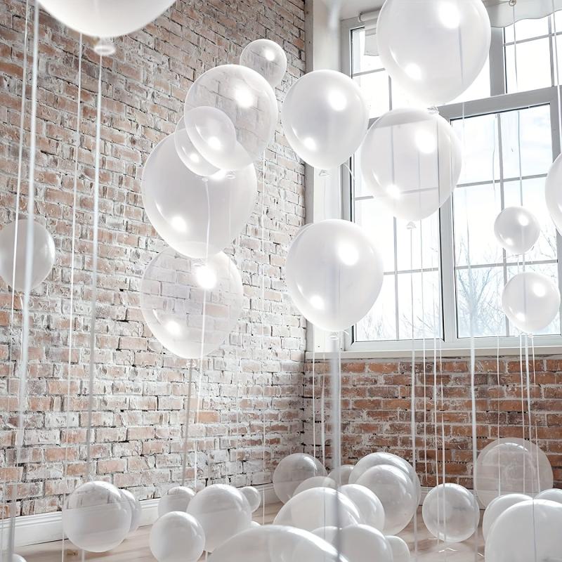 50 Clear Latex Balloons 12 inch for Weddings Birthdays Under the Sea Events