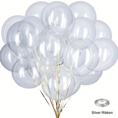 50 Clear Latex Balloons 12 inch for Weddings Birthdays Under the Sea Events
