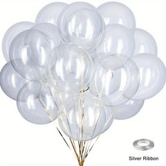 50 Clear Latex Balloons 12 inch for Weddings Birthdays Under the Sea Events