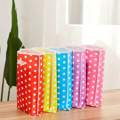 50pcs Polka Dot Holiday Party Gift Bag Candy Plastic Bag Back Gift Bag