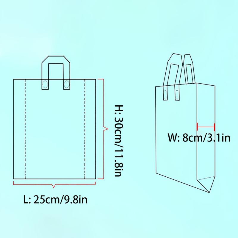 5pcs Sunflower Print Tote Bags Gift Satchel Bag Transparent Plastic Daily Bag