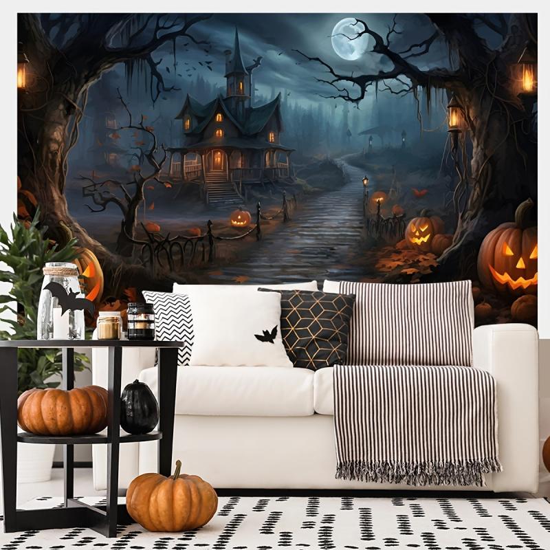 Halloween Photography Backdrop Scary Night Haunted House Background