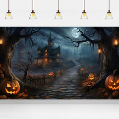 Halloween Photography Backdrop Scary Night Haunted House Background