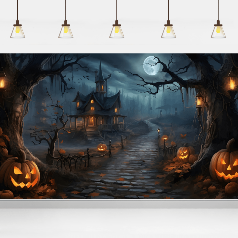 Halloween Photography Backdrop Scary Night Haunted House Background