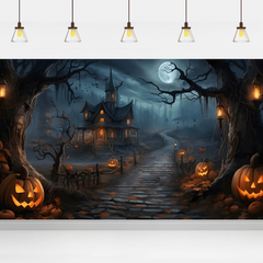 Halloween Photography Backdrop Scary Night Haunted House Background