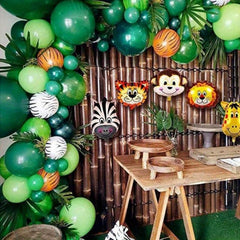 100pcs Jungle Adventure Animal Balloon Set for Kids Birthday Parties