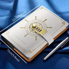 Vintage Password Notebook A5 Diary Lock 200pgs