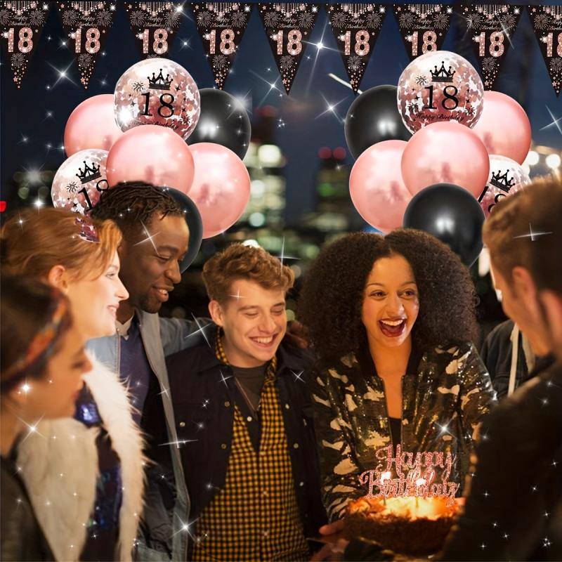 Rose Gold 18th Birthday Decorations Set