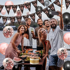 Rose Gold 18th Birthday Decorations Set