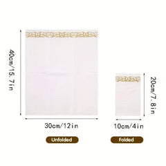 Disposable Golden Dust Paper Towels with Lace Napkins, 25 Sheets Pack