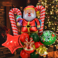 20pcs Santa Claus Christmas Balloon Set Xmas Decoration