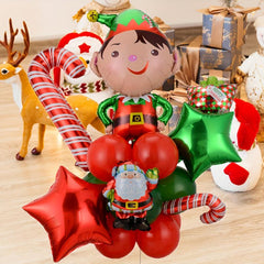 20pcs Santa Claus Christmas Balloon Set Xmas Decoration