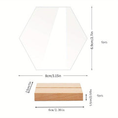 Acrylic Wedding Table Numbers Set - Hexagonal, Rectangular, Round Signs