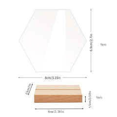 Acrylic Wedding Table Numbers Set - Hexagonal, Rectangular, Round Signs