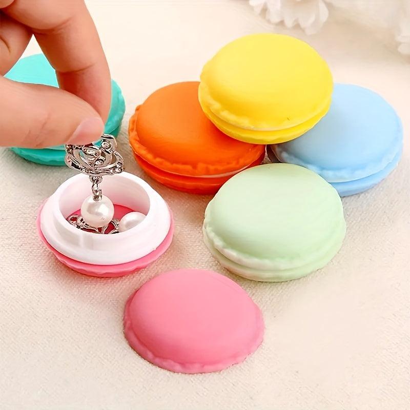 Colorful Macaroon Jewelry Box Earrings Necklaces Storage