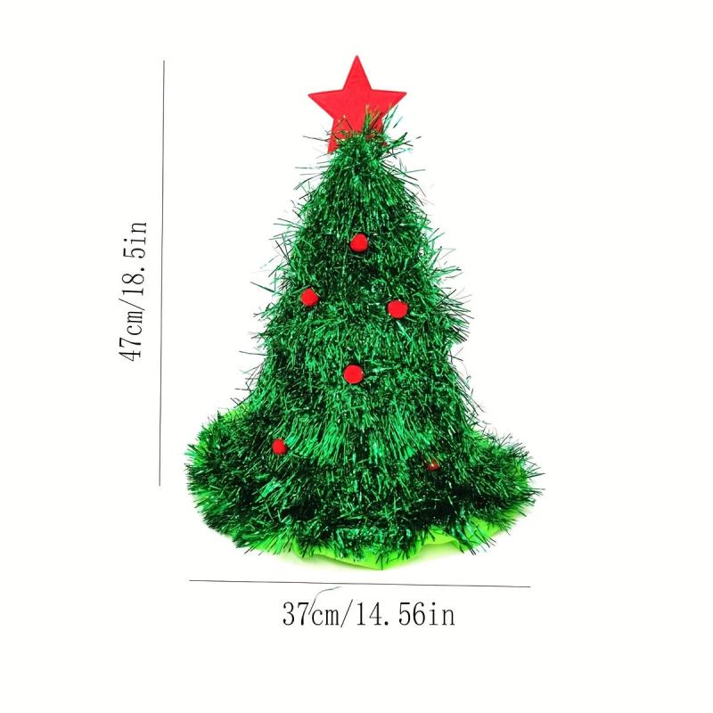 Christmas Tree Hat Decorative Hat Green Madder Fur Adult Headwear