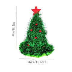 Christmas Tree Hat Decorative Hat Green Madder Fur Adult Headwear