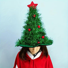 Christmas Tree Hat Decorative Hat Green Madder Fur Adult Headwear