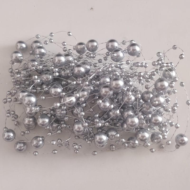 5pcs Vase Filled Pearl Beads Chain Wedding Table Decoration
