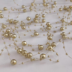 5pcs Vase Filled Pearl Beads Chain Wedding Table Decoration