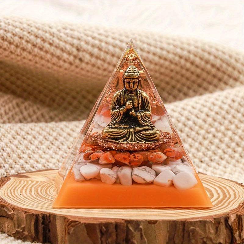 Colorful Moonlight Crystal Buddha Pyramid for Success Wisdom and Wealth