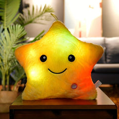 Luminous Plush Pillow Pentagram Cartoon Ribbon Doll Birthday Gift