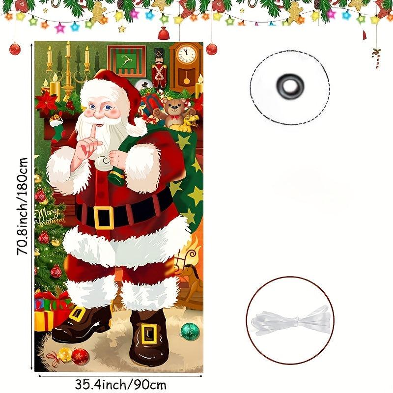 Christmas Santa Door Cover For Holiday Party Decorations