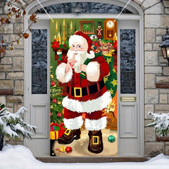 Christmas Santa Door Cover For Holiday Party Decorations