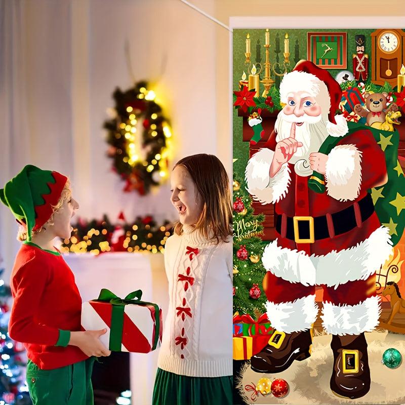 Christmas Santa Door Cover For Holiday Party Decorations