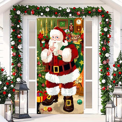 Christmas Santa Door Cover For Holiday Party Decorations