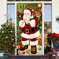 Christmas Santa Door Cover For Holiday Party Decorations