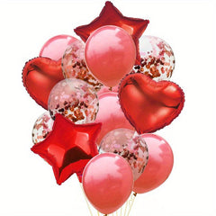14pcs Confetti Balloon Bouquet Foil Latex Balloons for Graduation