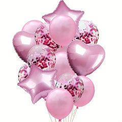 14pcs Confetti Balloon Bouquet Foil Latex Balloons for Graduation