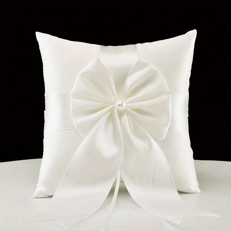 Pearl Handle Flower Girl Basket & Ring Pillow Set for Weddings