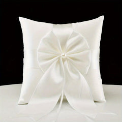 Pearl Handle Flower Girl Basket & Ring Pillow Set for Weddings