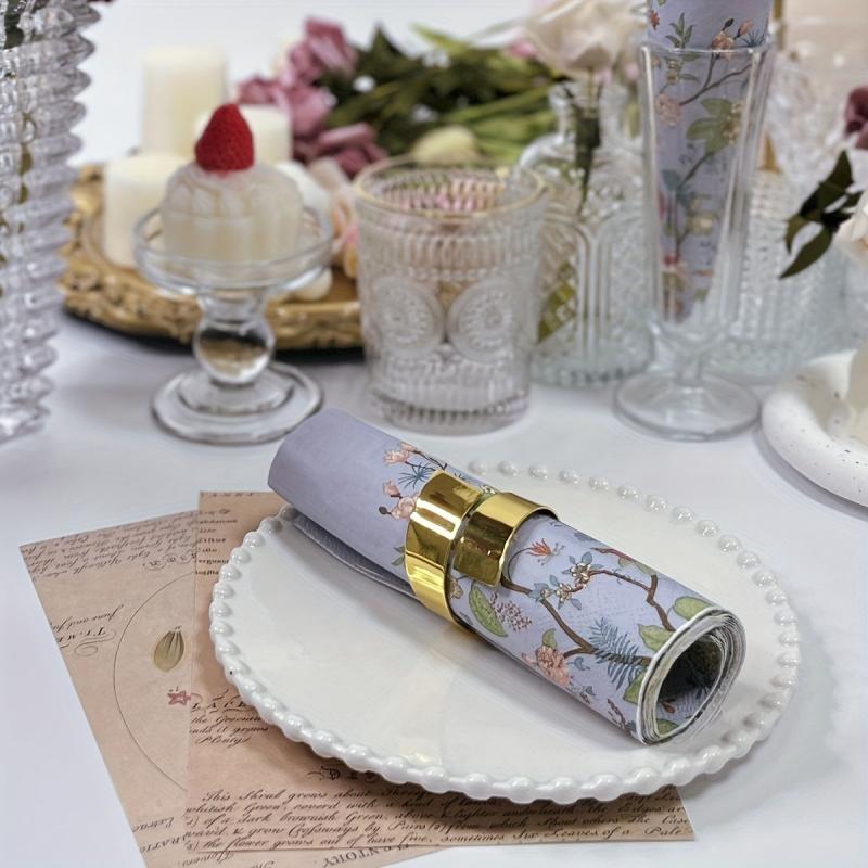 20pcs Wild Flowers Party Napkins Tea Party Birthday Decor Tissue Holiday