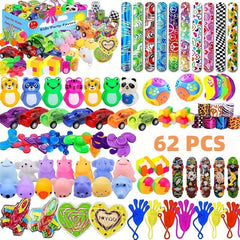 62pcs Kids Party Favors - Goodie Bag Stuffers & Birthday Gifts