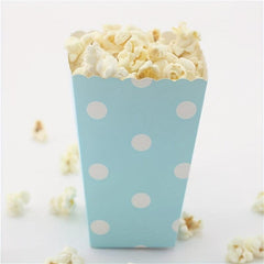 12pcs Pack Paper Popcorn Boxes Striped Polka Dot Candy Box for Party Favor