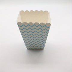 12pcs Pack Paper Popcorn Boxes Striped Polka Dot Candy Box for Party Favor