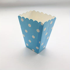 12pcs Pack Paper Popcorn Boxes Striped Polka Dot Candy Box for Party Favor