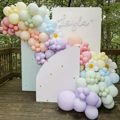 157pcs Daisy Flower Macaron Pink Balloon Corolla Set for Baby Shower & Wedding