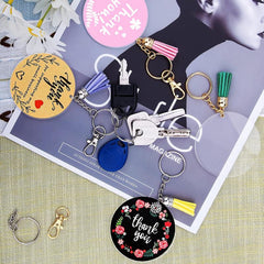 120pcs Acrylic Keychain Blanks Set Clear Round Disc Ornament Blanks