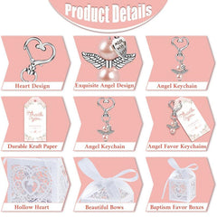 Set Back Gift Angel Keychain 12 Packs Candy Boxes Thank You Cards