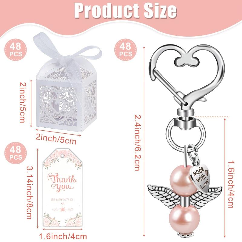 Set Back Gift Angel Keychain 12 Packs Candy Boxes Thank You Cards