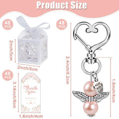 Set Back Gift Angel Keychain 12 Packs Candy Boxes Thank You Cards