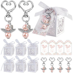 Set Back Gift Angel Keychain 12 Packs Candy Boxes Thank You Cards