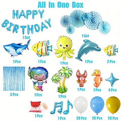 Summer Sea Animals Birthday Party Background Decor