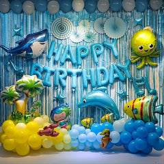 Summer Sea Animals Birthday Party Background Decor