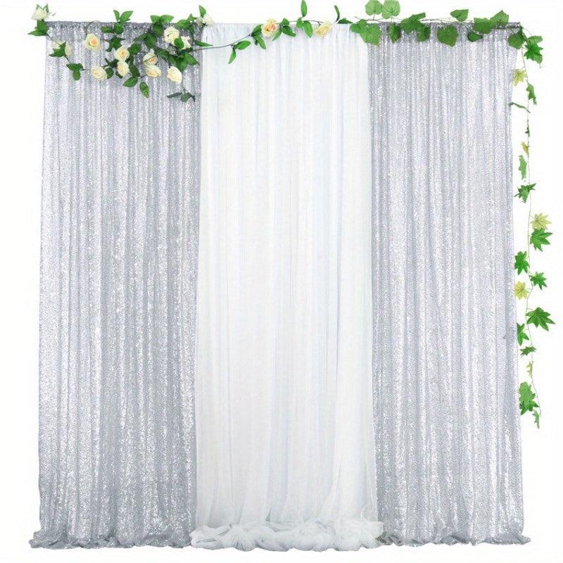 2pcs Sequin Backdrop Cloth Wedding Decoration